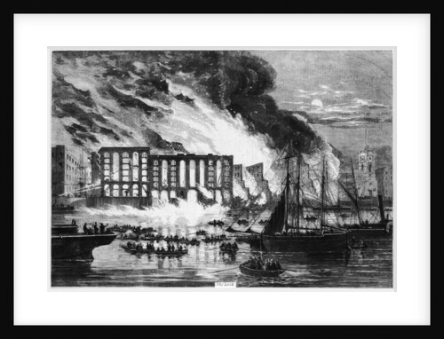 The Tooley Street fire by Illustrated London News