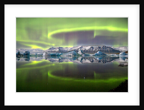 Aurora Over a Glacier Lagoon by James Woodend
