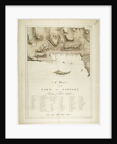 A plan of the town of Newport in the province of Rhode Island by Joseph Frederick Wallet Des Barres; Des Barres; Charles Blaskowitz