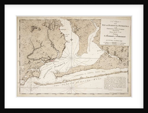 A chart of the bay and harbour of Pensacola in the province of West Florida by J.F.W. Des Barres