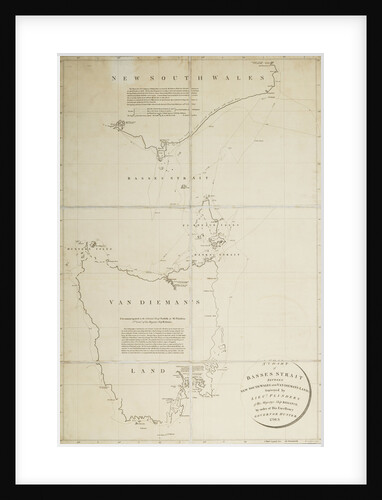 A chart of Basses Straight between New South Wales and Van Diemans Land surveyed by Lieut. Flinders of HMS 'Reliance', by order of ... Governor Hunter, 1798-9 by Matthew Flinders