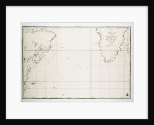 Chart of the Atlantic Ocean south of the Equator, 1785 by Deposito Hidrografico