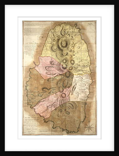 Plan of the Island of St Vincent laid down by actual survey, 1776 by John Byres
