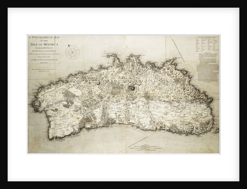 Map of Minorca, 1780 by L. S. de la Rochette