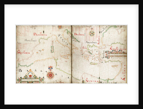Chart of Mediterranean, Black and Caspian seas by John Burston