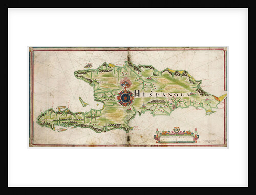 Map of Hispaniola, 1653 by Nicholas Comberford