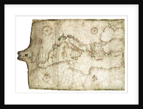 Mediterranean and Black Seas 1546 by Vesconte Maggiolo