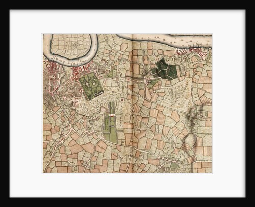 Map of Deptford, Greenwich, Woolwich, Blackheath and Eltham by John Rocque