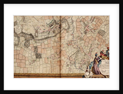 Map of Wimbledon and Tooting by John Rocque
