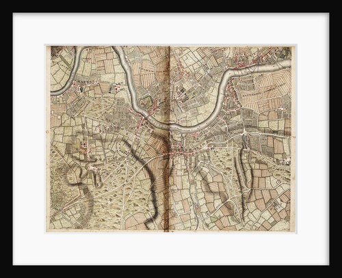 Map of Barnes, Battersea, Putney and Wandsworth by John Rocque