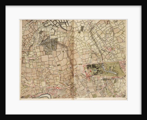 Map of Acton, Paddington, Hyde Park and Kensington by John Rocque