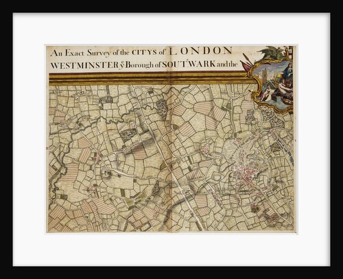 Map of Willesden and Hampstead by John Rocque