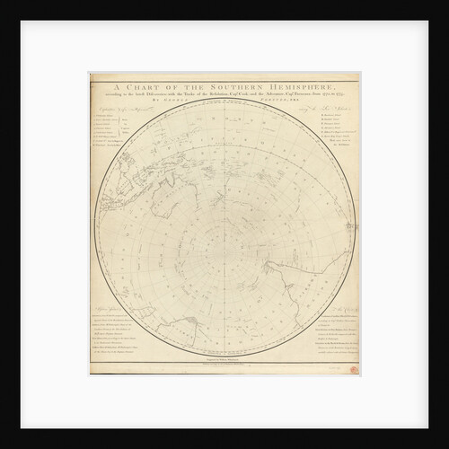 Chart of the southern hemisphere, post Cook by Georg Forster