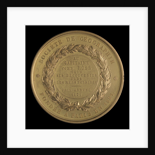 Large Gold medal, Société Géographie, Paris, 1827 by Andrieu
