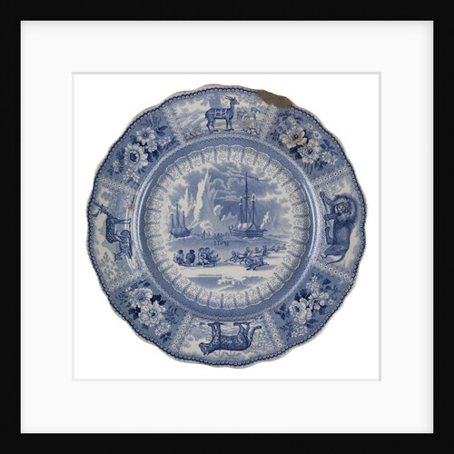 Dinner plate of the 'Arctic Scenery' pattern by unknown