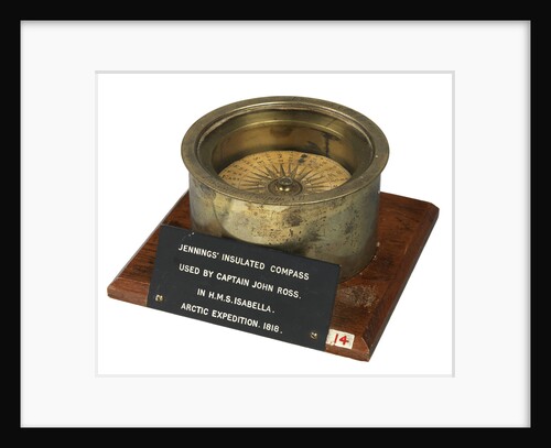 A magnetic dry-card compass of a type patented by Henry Jennings in 1818 (no. 4259) by Jennings and Company
