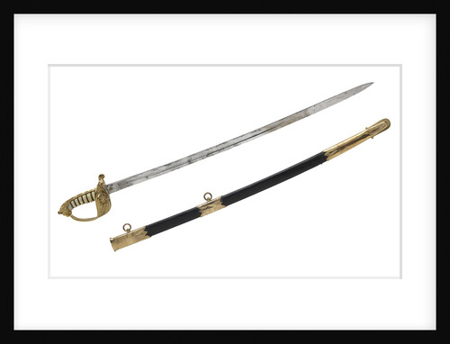 Solid half-basket hilted sword, which belonged to Vice-Admiral McClure (1807-1873) by Gillott & Hasell