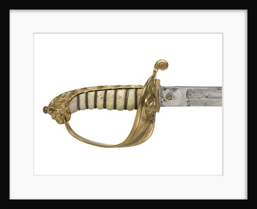 Solid half-basket hilted sword, which belonged to Vice-Admiral McClure (1807-1873) by Gillott & Hasell
