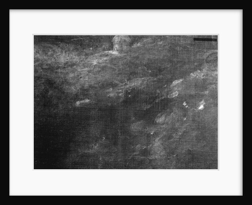 X-ray detail of BHC2377 'A View of the Island of New Caledonia in the South' by William Hodges, showing pentimento huts by William Hodges