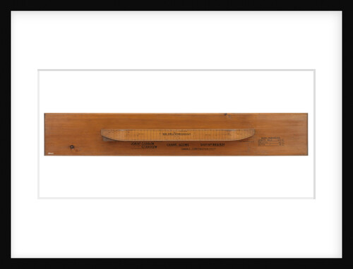 Shipbuilders plating model of crane scows by Fairmile Construction Co Ltd