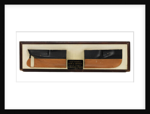 Bow and stern of 19th century warship by unknown