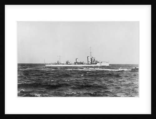 An unidentified Greek destroyer under way by unknown