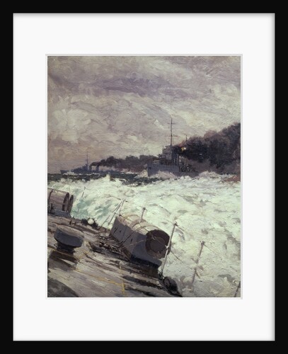 Destroyer smoke screen (detail) by Norman Wilkinson