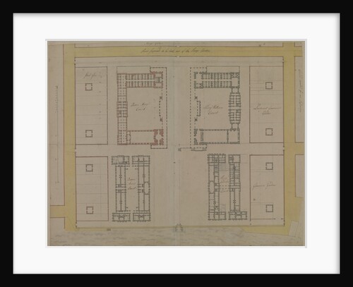 Thomas Ripley's plan of Queen Mary Block, Greenwich Hospital by Thomas Ripley
