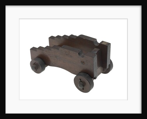 Ordnance model; Gun carriage model by unknown