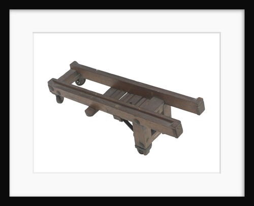Ordnance model; Gun carriage model by unknown