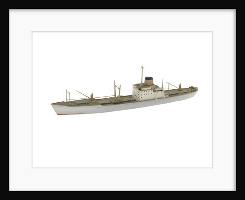 A waterline model of a cargo vessel by Reginald Carpenter