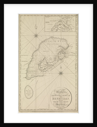 Heather's improved chart of the Bermudas' with an inset of 'the entrance to Murray's anchorage by Norie