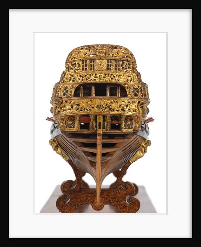 A fourth rate warship (1703), 50 guns by unknown