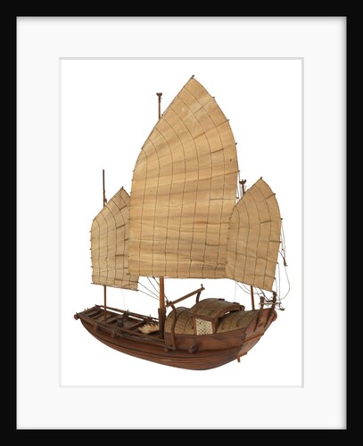A model of a cargo vessel; Junk, Upper Yangtze by unknown