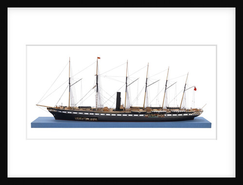 Ship model of the passenger/cargo vessel SS 'Great Britain' (1843) by Bassett-Lowke Ltd