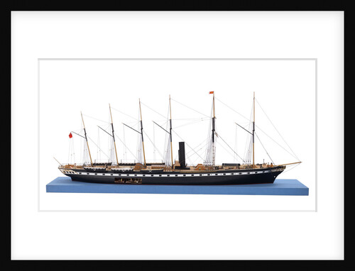 Ship model of the passenger/cargo vessel SS 'Great Britain' (1843) by Bassett-Lowke Ltd