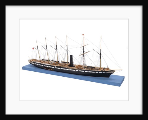 Ship model of the passenger/cargo vessel SS 'Great Britain' (1843) by Bassett-Lowke Ltd