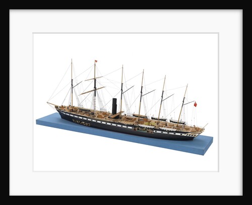 Ship model of the passenger/cargo vessel SS 'Great Britain' (1843) by Bassett-Lowke Ltd