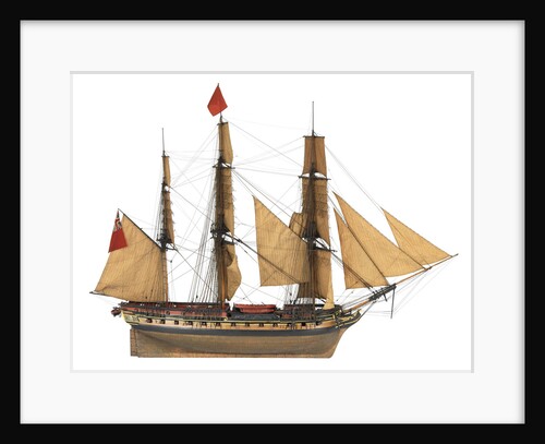 Model of a warship (1805), Frigate, 38 guns by unknown