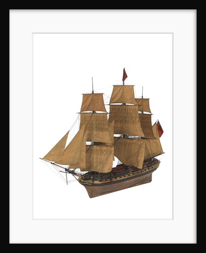 Model of a warship (1805), Frigate, 38 guns by unknown