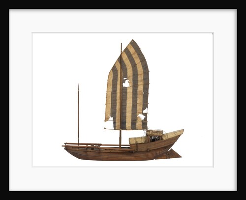 A model of a cargo vessel; River Junk, China by unknown