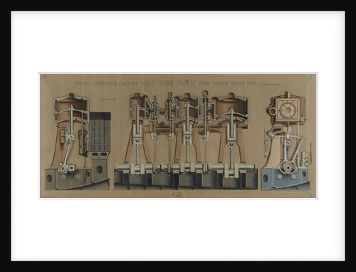 Instructional, picture model of battleship HMS 'Sans Pareil' (1887) by H. & T. C. Batchelor