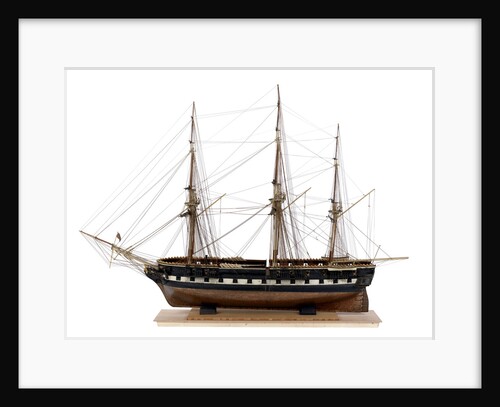 A full hull and rigged model of the warship and 36-gun frigate 'Phoebe' (1795) by unknown