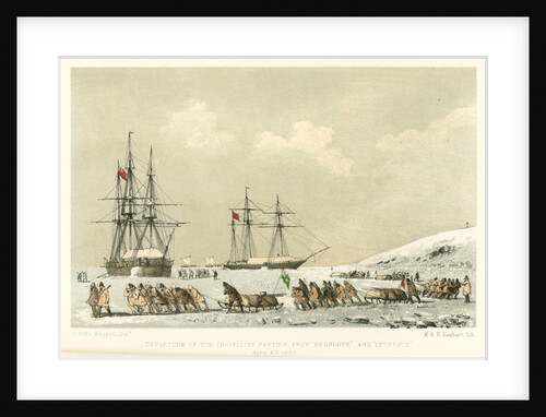 Departure of the travelling parties from 'Resolute' and 'Intrepid', 4 April 1853 by unknown