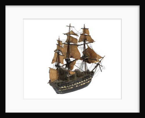 Warship; 74 guns by William Haines