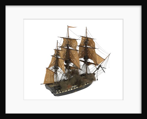 Warship; 74 guns by William Haines
