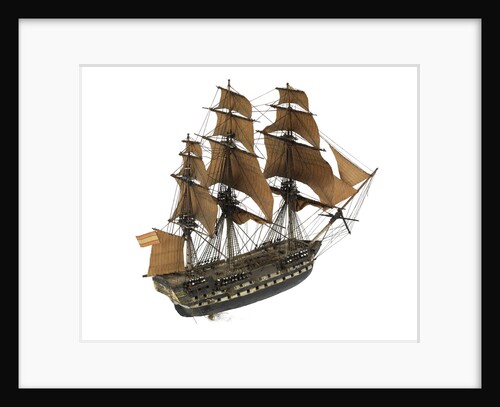 Warship; 74 guns by William Haines
