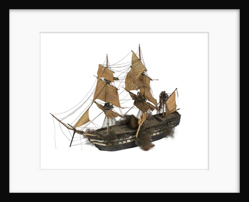 Warship; 74 guns by William Haines