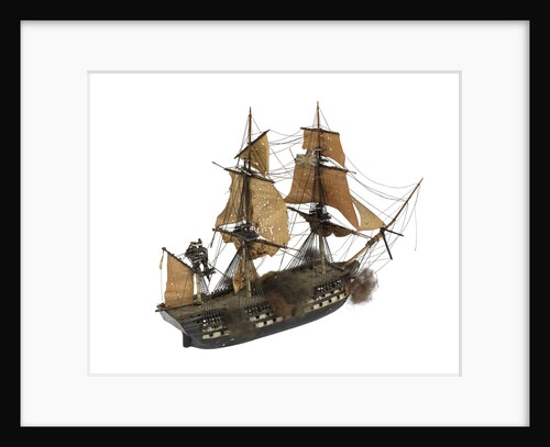 Warship; 74 guns by William Haines