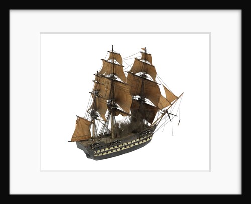 Warship; 74 guns by William Haines
